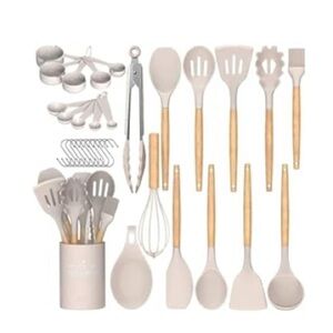 Premium Kitchen Utensil Set with Holder - 33 piece